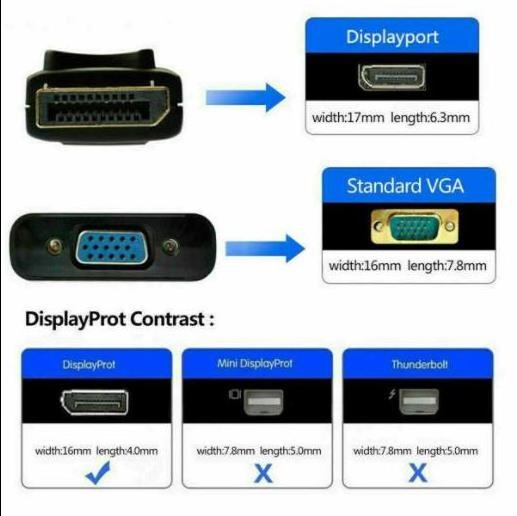 hot selling DP Display Port Male to VGA Female Converter Adapter Cable For PC Laptop