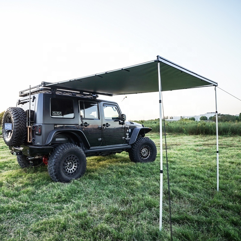 Outdoor retractable camping car rooftop car side awning with different size