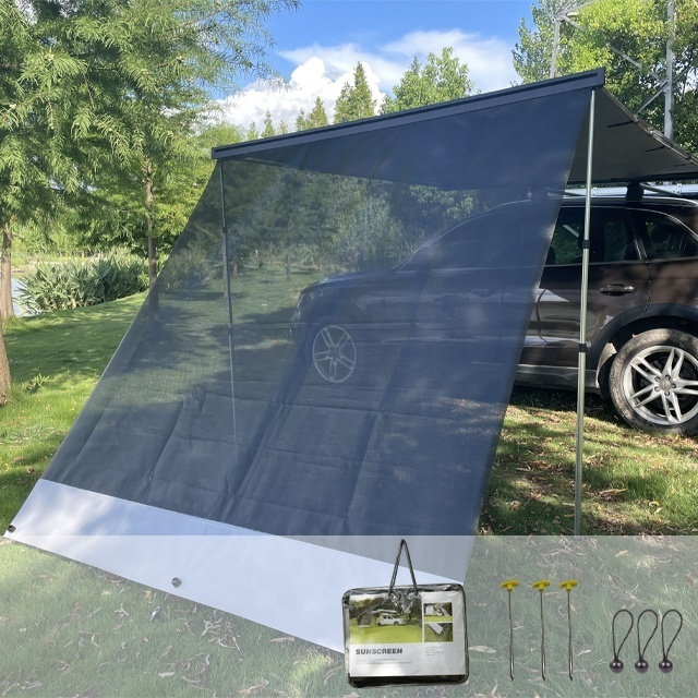 Yescamp PVC Mesh Camper Car Awning Side Wall Caravan Privacy Sun Blocker Screen