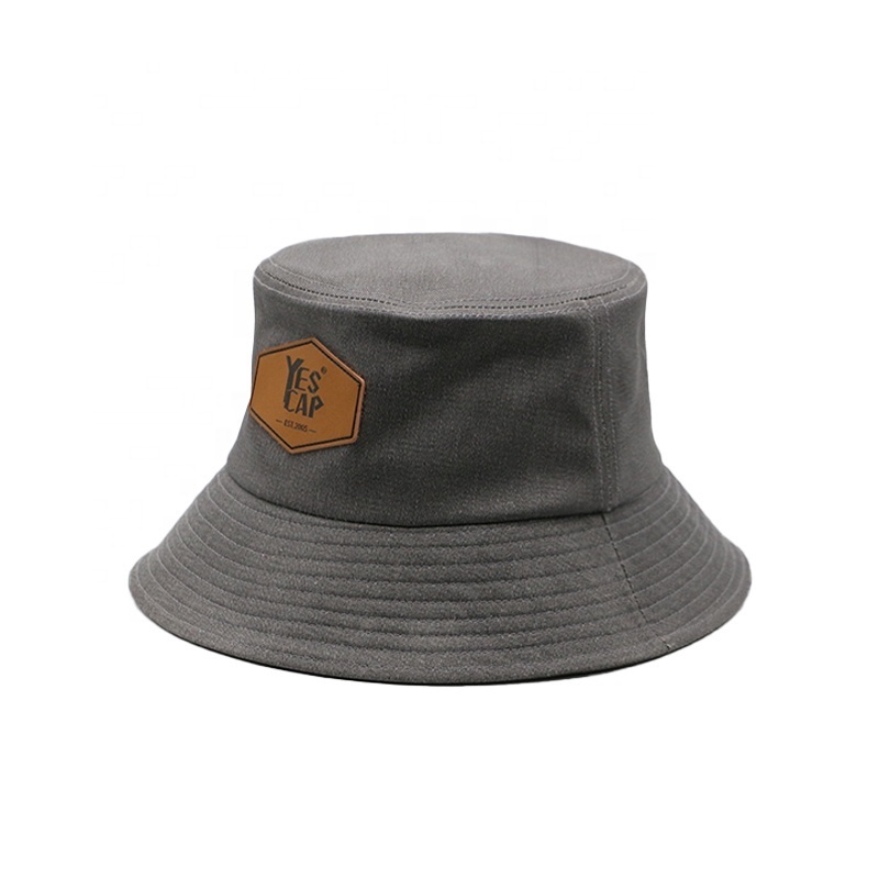 customized design new technolodgical fabric hats color changed by temperature thermochromic bucket hat leather patch hats bucket