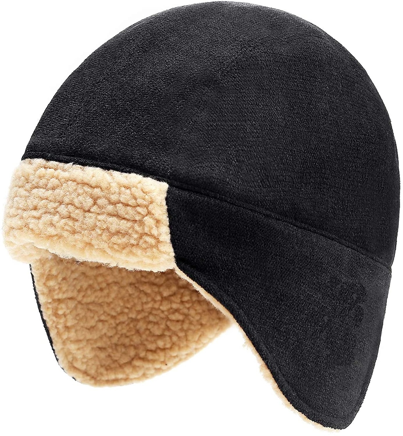 Trooper  winter hat with ear flaps trapper hunting hat fur aviator wool buffalo  pilot ski hat