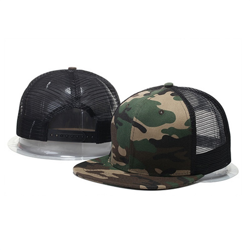 Custom Blank Mesh Camo Snapback Trucker Hat for men women