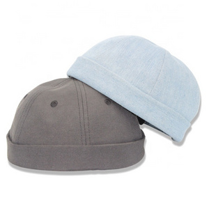 brimless docker hats sailor caps without brim