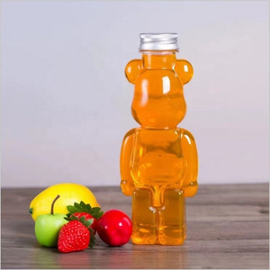 350ml  500ml New Arrival Best Selling Ins Bear Cartoon Animal Cute Shape Juice Honey Empty PET  Plastic Bottle