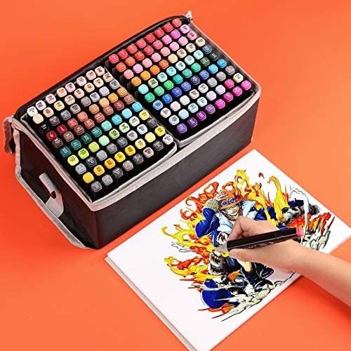 Dual tip alcohol based marker pen 168colors square/triangle shape twin marker permanent art sketch drawing marker pen