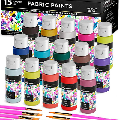 Bestseller fabric painting colours fabric paint for clothes fabric textile paint set with brushes