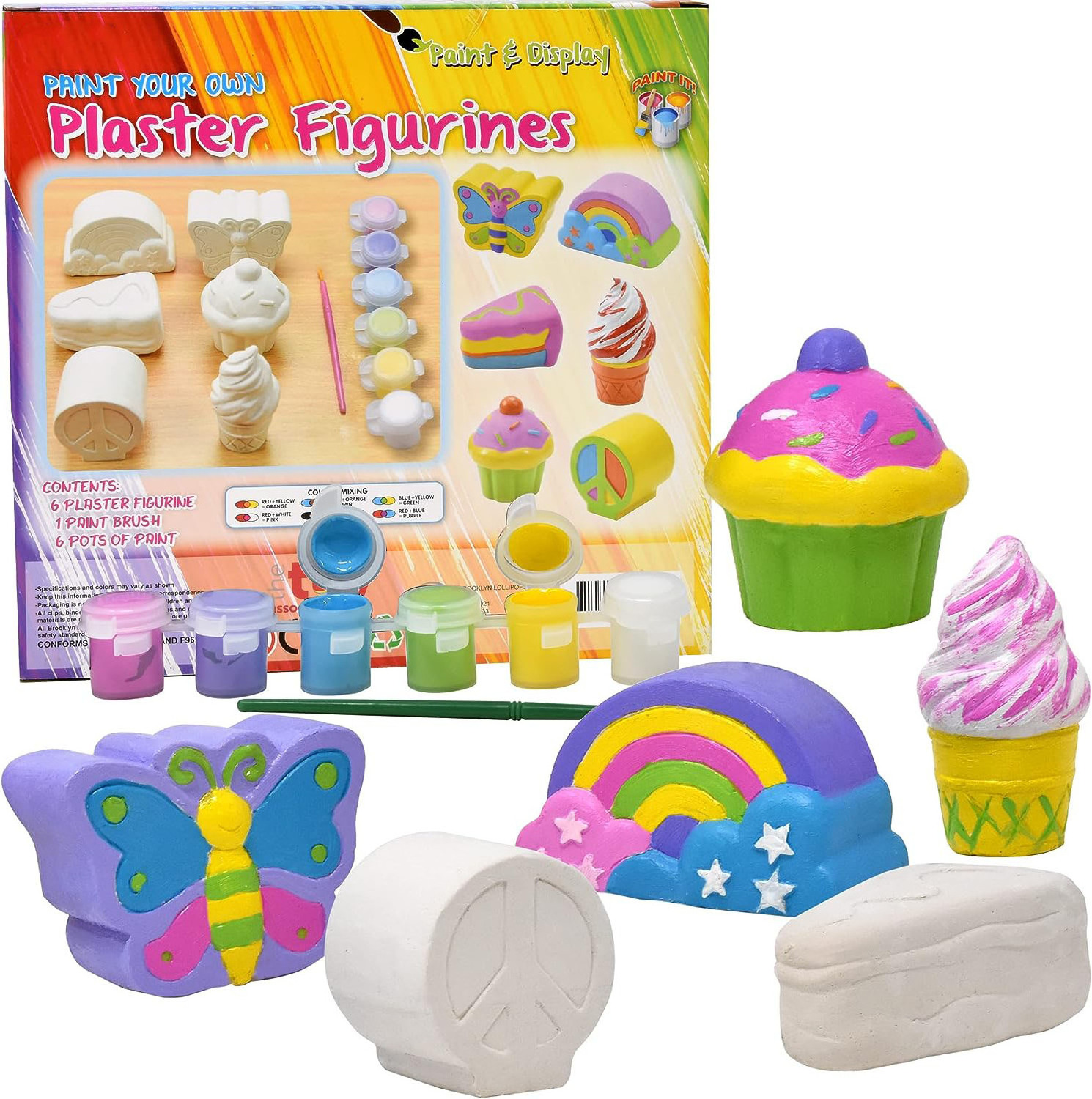 Hot selling plaster paint kids plaster painting set for kids plaster ceramic paints