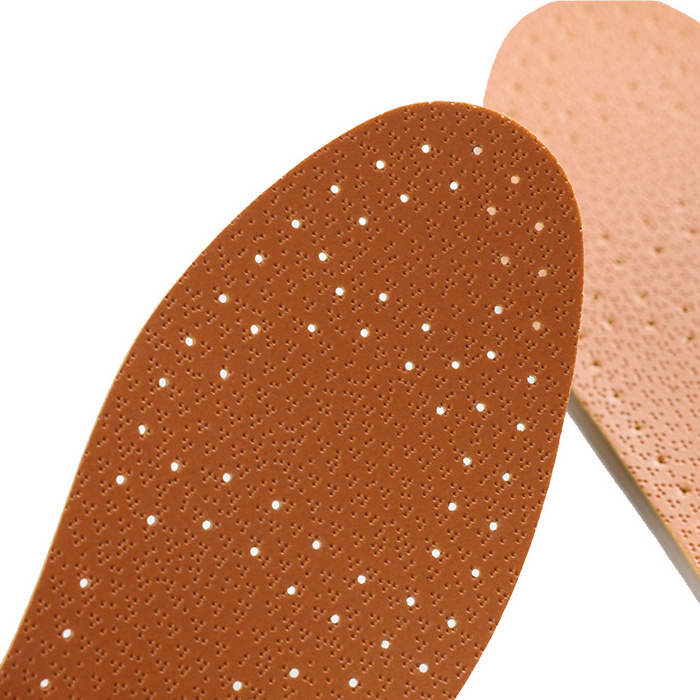 Durable PU leather insoles washable thin shoe insole comfort synthetic leather inner soles