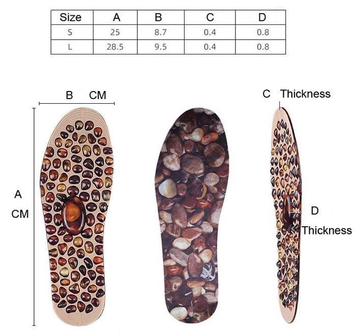 Latest wholesale silicone magnetic massage insoles foot acupressure spots massaging gel insole feet relax inner shoe pads