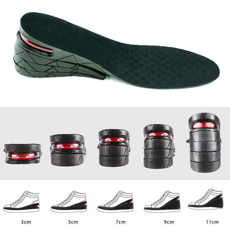 factory sale 3-11cm upheight increase shoes men  heel lifts adjustable invisible height increased insoles (5 layers)