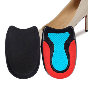 Silicone Gel Heel Cushion Insoles Anti-Skid Pad Design for Foot Pain Relief Height Increasing Orthotics Feet Soles Protection