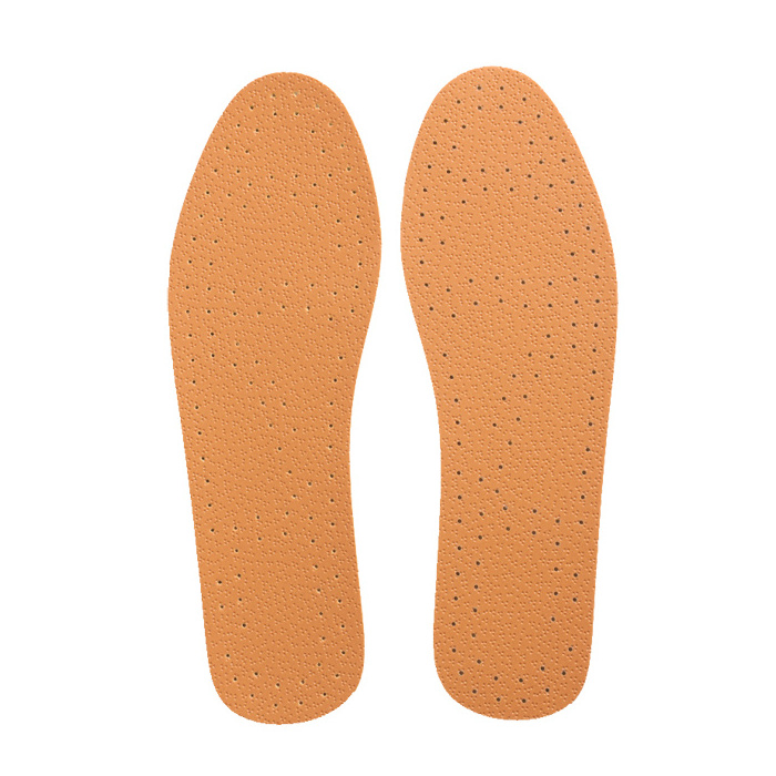 Durable PU leather insoles washable thin shoe insole comfort synthetic leather inner soles