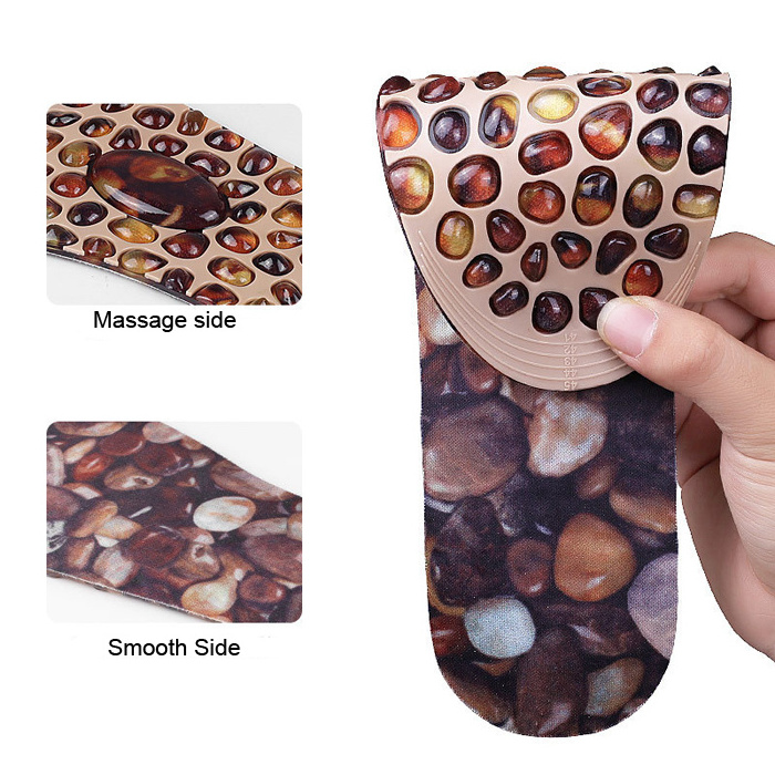 Latest wholesale silicone magnetic massage insoles foot acupressure spots massaging gel insole feet relax inner shoe pads