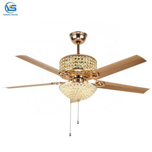 C086A 52 inch ceiling fan with light kit  with remote control 5 blades Metal fan light