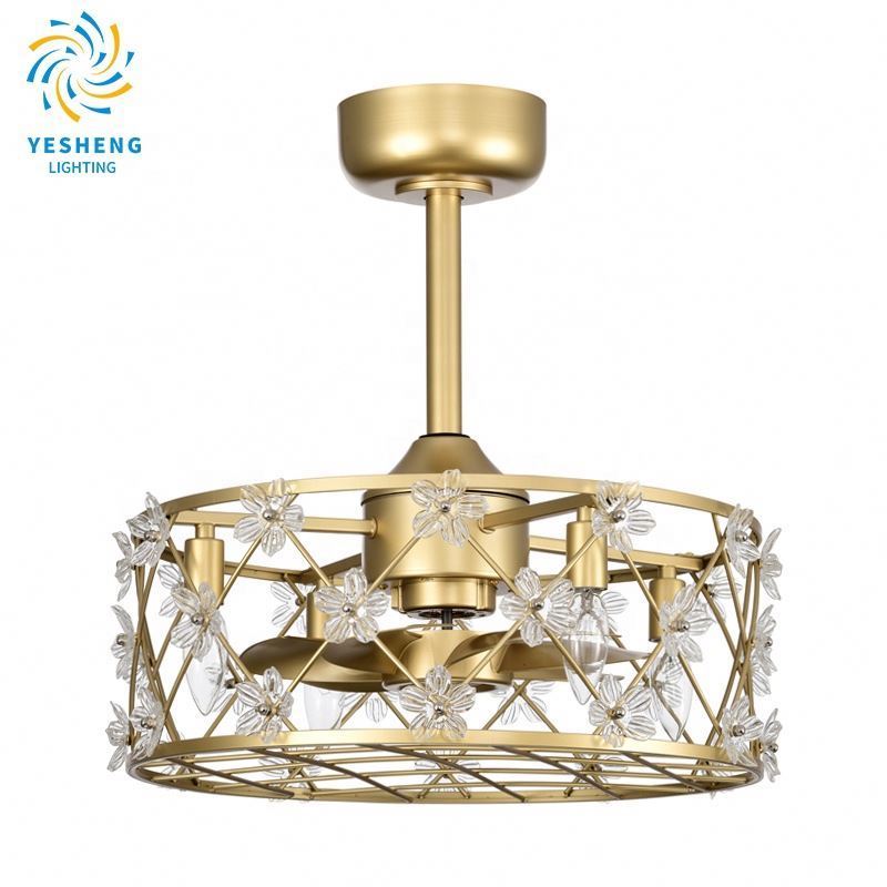 D057 chandelier ceiling fan with light with remote 48cm 3 color  Simplicity fan chandelier