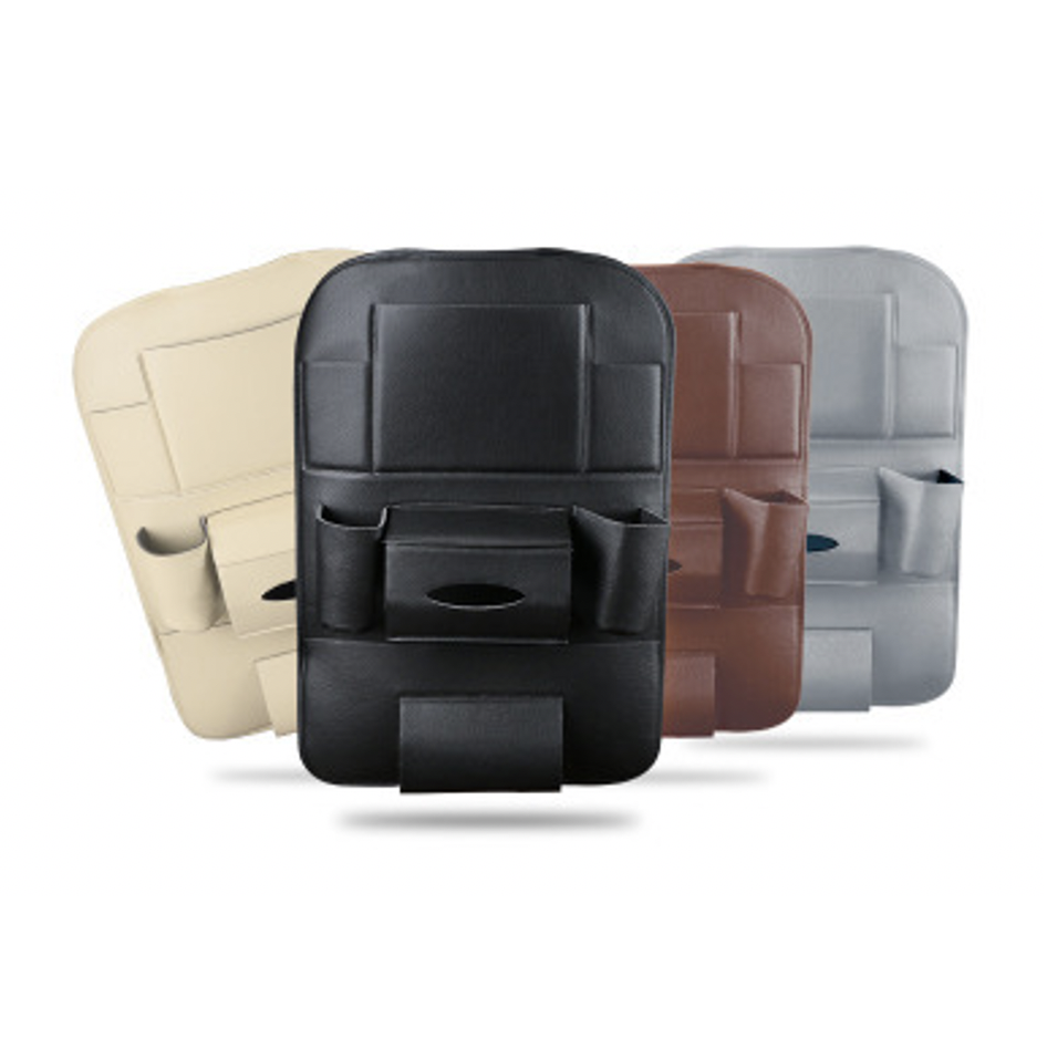 2019 New Arrival Pu Leather Car Seat Back Organizer For Universal Cars