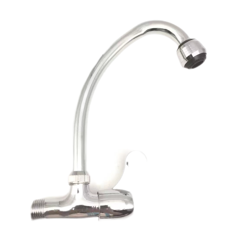 Goose Neck Zinc-Alloy Single Cold Kitchen Faucet