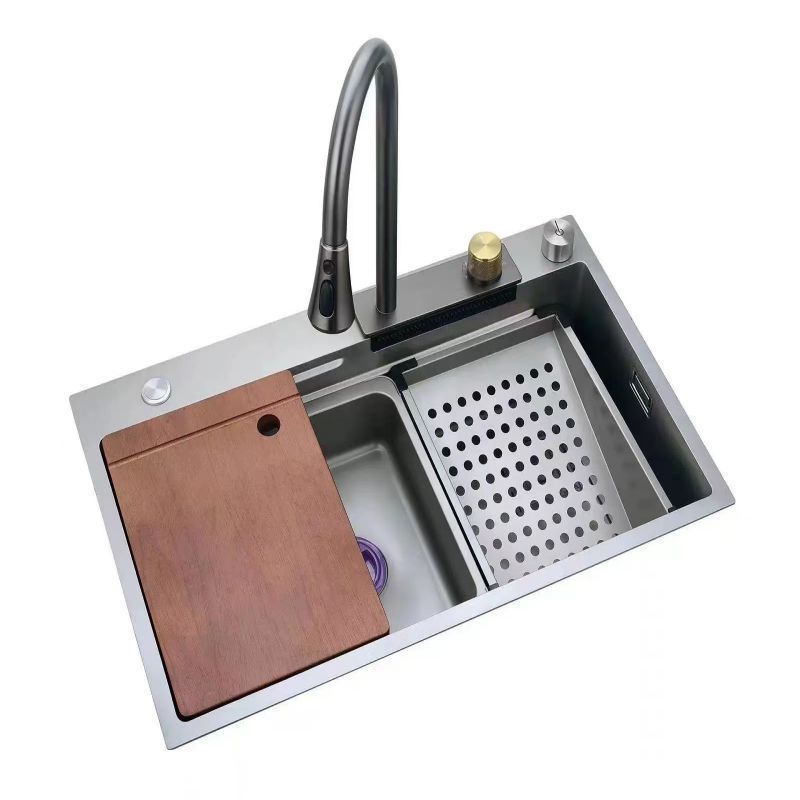 black rectangle stainless steel kitchen sink for school /restaurant /home