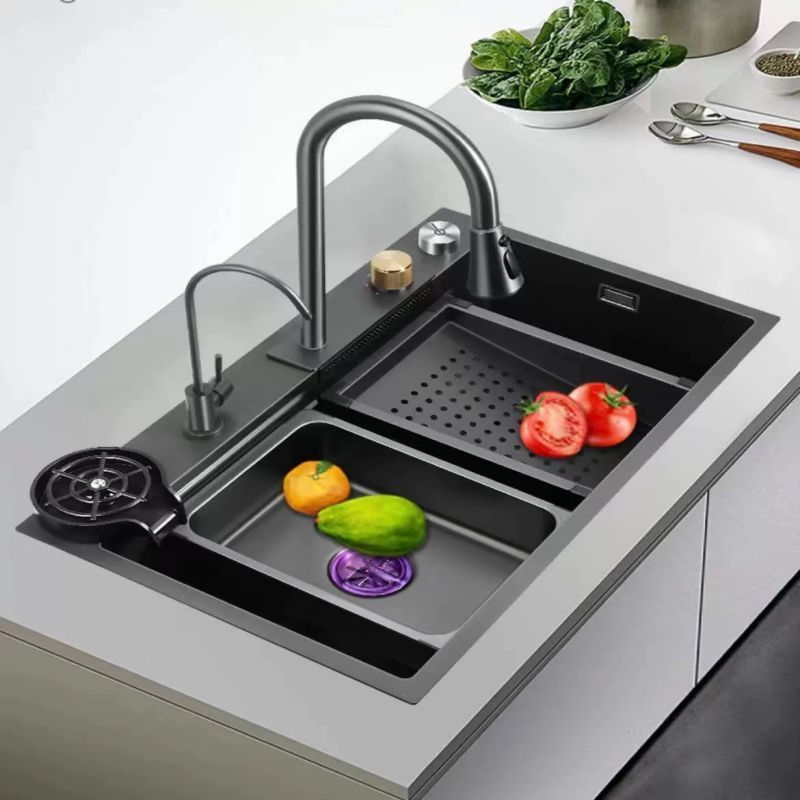 black rectangle stainless steel kitchen sink for school /restaurant /home