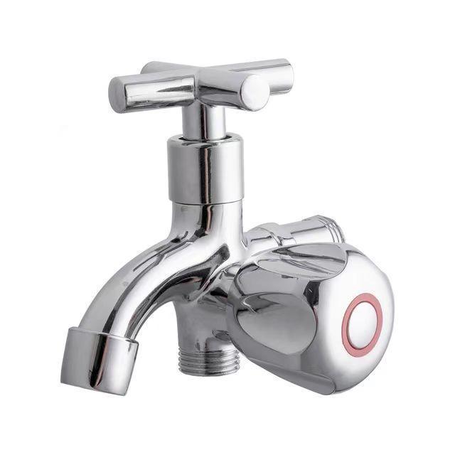 wall mounted double handle two way wash machine water tap dual  control dual handle multi-function faucet