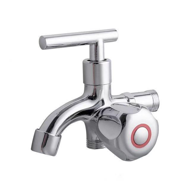 wall mounted double handle two way wash machine water tap dual  control dual handle multi-function faucet