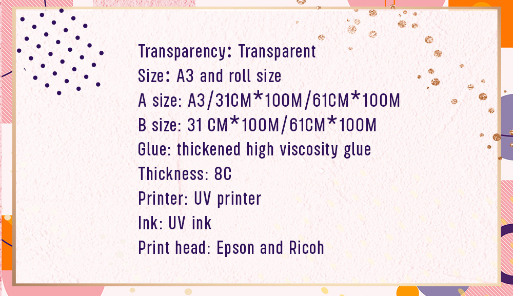 A3 AB Cold Peel Sticker Paper Transfer UV Sticker Printing Machine DTF Direct to Film UV DTF Printer