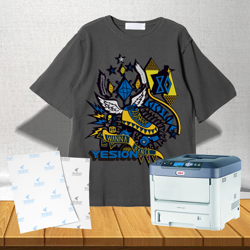 C711WT oki laser printer Self-Weeding Laser Dark Transfer Paper/ T-shirt transfer paper