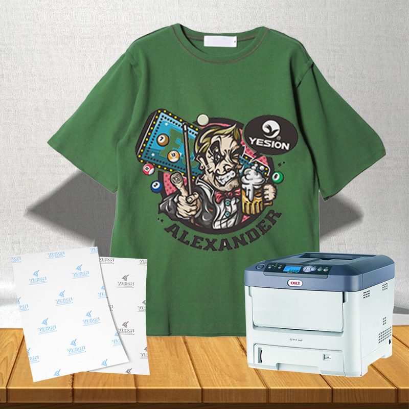 C711WT oki laser printer Self-Weeding Laser Dark Transfer Paper/ T-shirt transfer paper