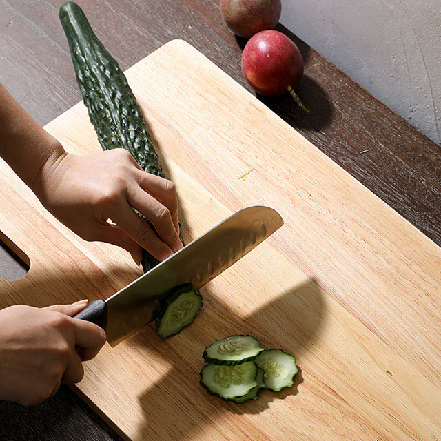 Customized Extra Large Rectangle Rubber Wood Cutting Board for Restaurants and Hotels for Kitchen Fruit and Vegetable Chopping