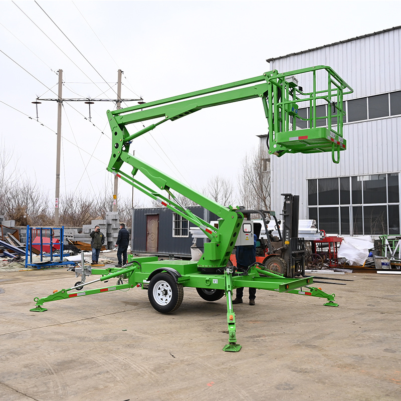 Hydraulic CE approved swing lift truck trailer boom lift ladder lift truck work platform