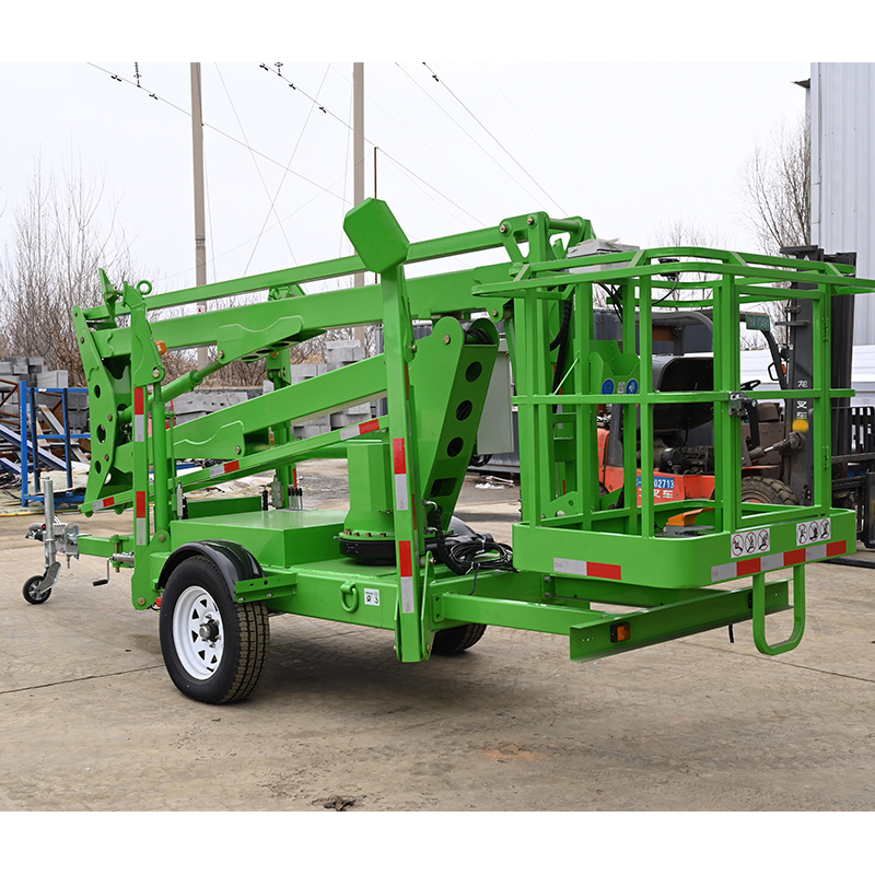 Hydraulic CE approved swing lift truck trailer boom lift ladder lift truck work platform