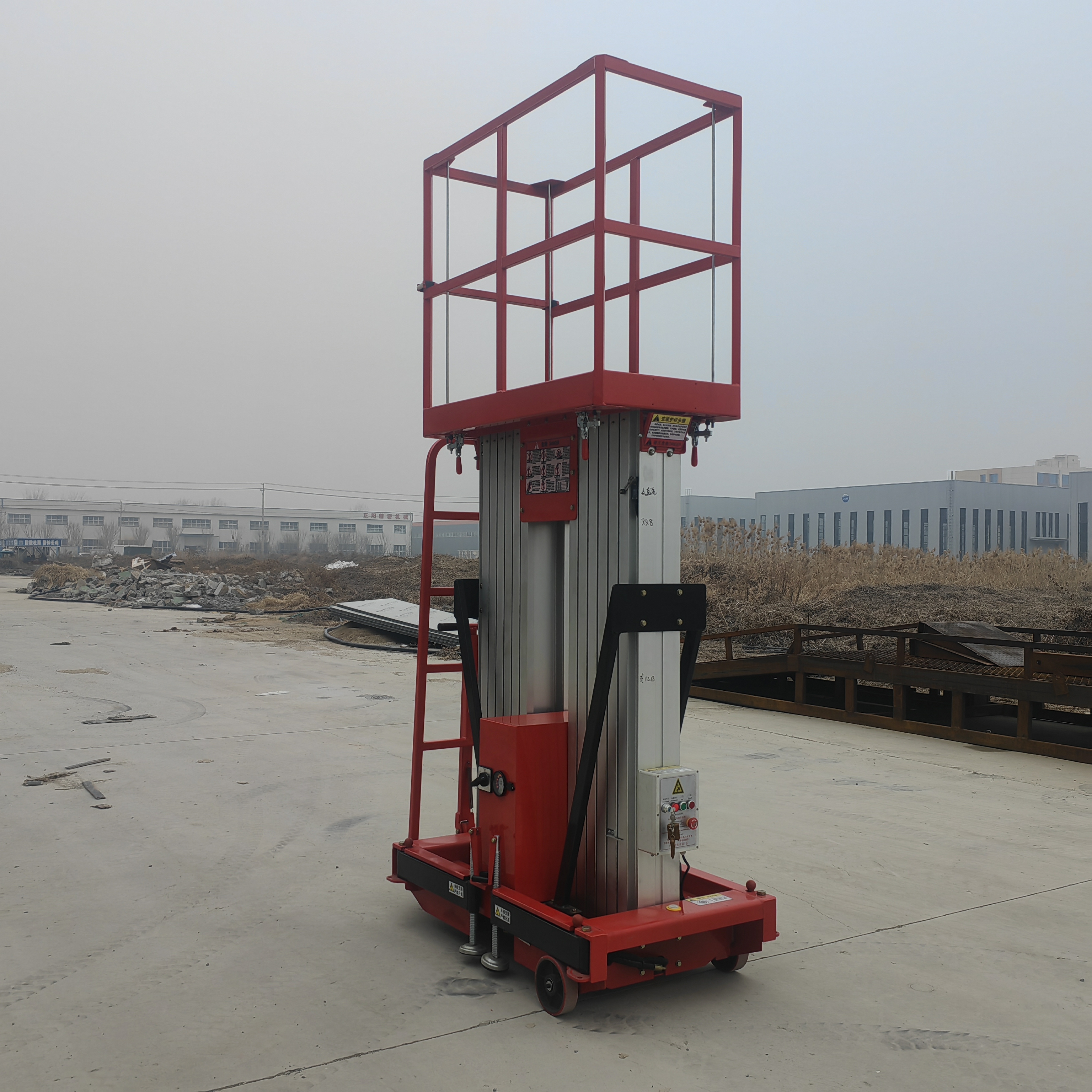 CE ISO 4M 6M 8M 10M 12M Lift Aerial Work Electric Aluminum Alloy One Man Lift Platform for Window Cleaning Use