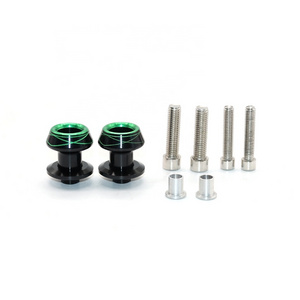 for Kawasaki Yamaha MT03 R25 R3 R6 MT07 MT09 Z1000/SX/Z800/Z250/Z750 8mm CNC Green Aluminum Swing Arm swingarm Spools Slider