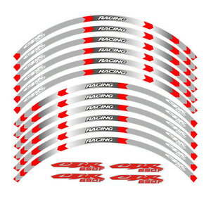 Best sell High Quality Fashion MOTORCYCLE RIM "17 STRIPES WHEEL DECALS TAPE STICKERS FOR HONDA CBR 650F