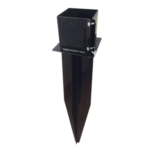 galvanized ground screw pole anchor|fence post spike