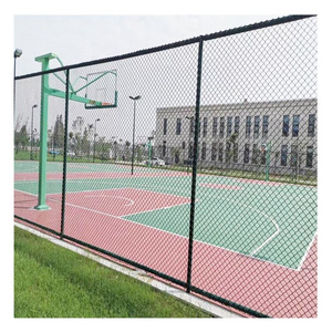 cheap 100 ft 25 ft roll cyclone wire fence design green basketball pvc coated chain link fencing price philippines