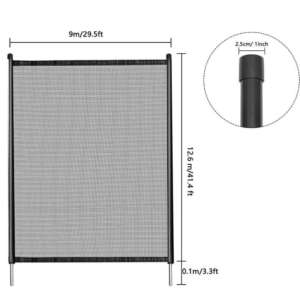 Portable Folding Safety fence Aluminum mesh 4ft Removable temporary swimming Pool Fence