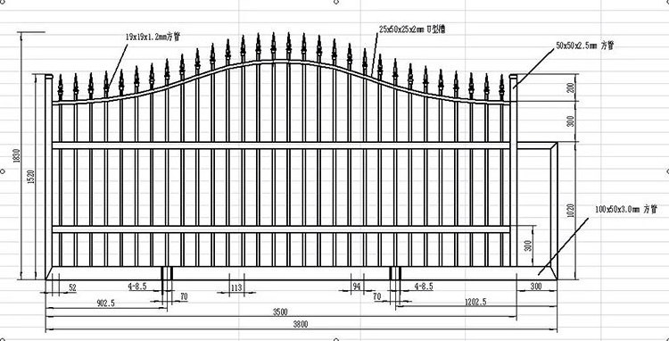 Wrought iron garden fence and gate designs simple