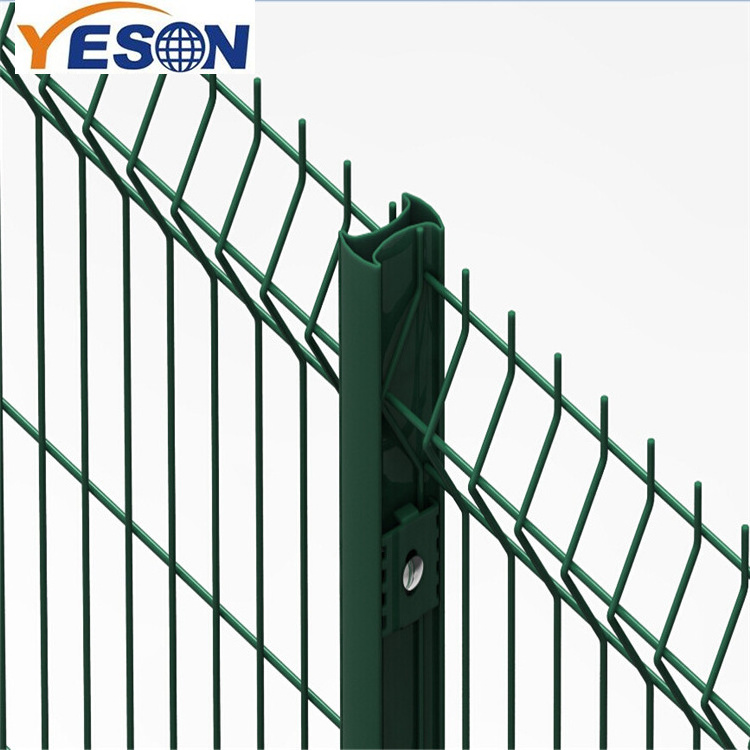 good quality low price green color 3D folds wire mesh panel fence iron tree guard for garden