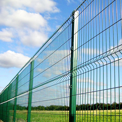 Customized  Galvanized Steel Metal Garden Fences Panels outdoor  PVC Coated V Bending 3d Curved Welded Wire Mesh fence