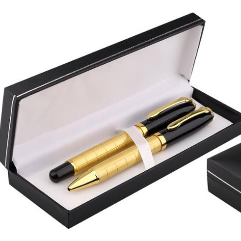 wholesale high end business gift christmas gift custom logo heavy metal luxury pen set with custom logo