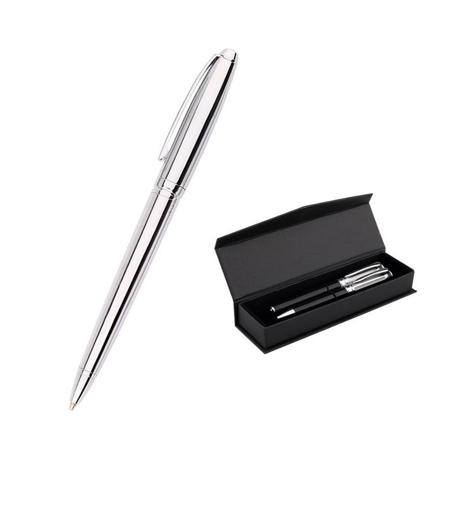 wholesale high quality Promotional custom Stainless Steel Shiny metal Silver Cross Pens with gift box