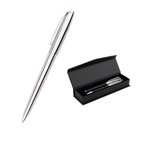 wholesale high quality Promotional custom Stainless Steel Shiny metal Silver Cross Pens with gift box