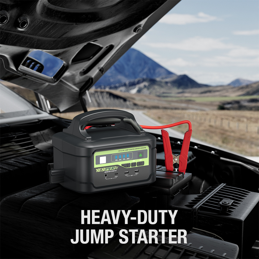 YESPER MONSTER X2 model  jumpstarter high power 125500mAh portable car starter for 24V truck jump starter