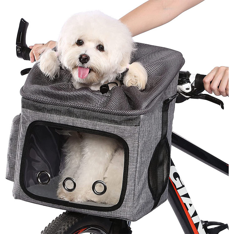 TikTok  Hot selling 2023 new Pet carries bag Bicycle carrier Mesh window collapsible cat seat for dog