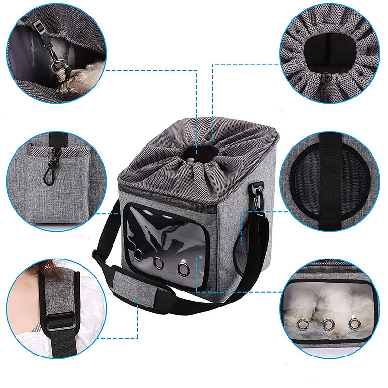 TikTok  Hot selling 2023 new Pet carries bag Bicycle carrier Mesh window collapsible cat seat for dog