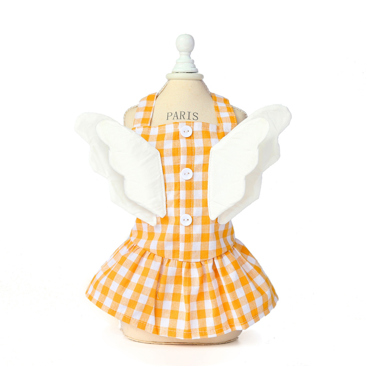 Hot Selling Pet Clothes  Spring and Summer Teddy Clothes Small Dog Clothes Wings Plaid Skirt