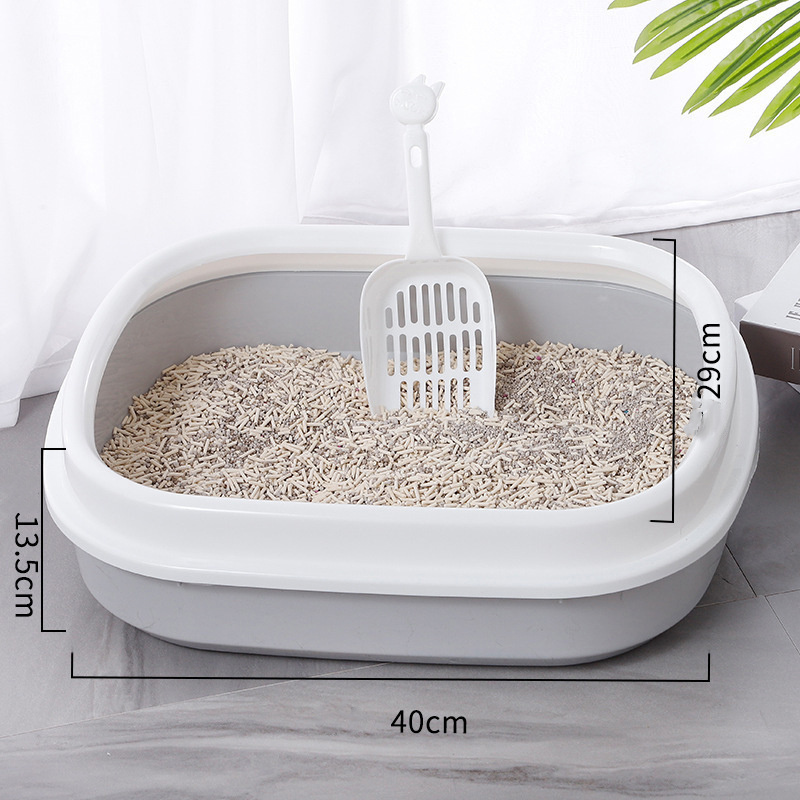 High Quality Eco-Friendly PP Pet Toilet with free Cat Litter Shovel Anti Splash Easy to Clean Cat Litter Box