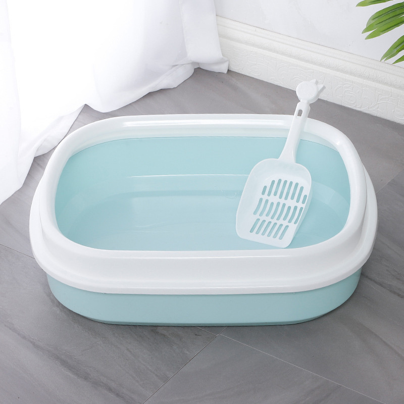 High Quality Eco-Friendly PP Pet Toilet with free Cat Litter Shovel Anti Splash Easy to Clean Cat Litter Box