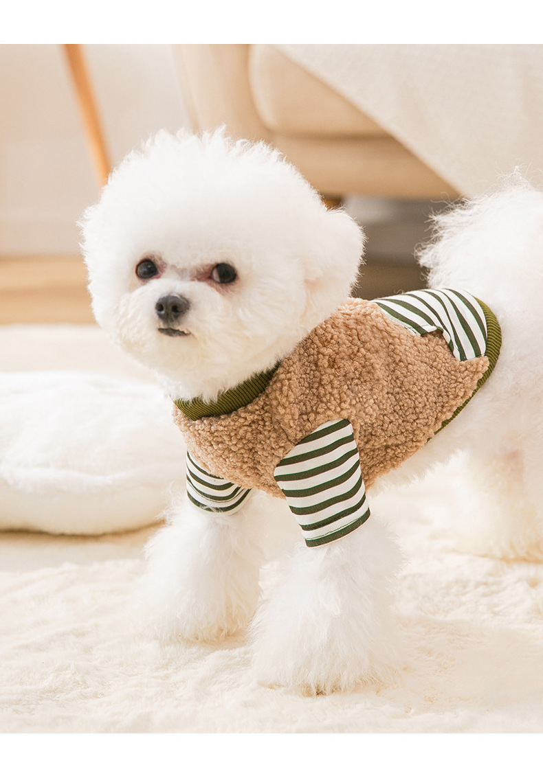 Hot Selling New Design Pomeranian Stuffed Animal Mini White Pomeranian Wear Clothes Dog Plush Clothes